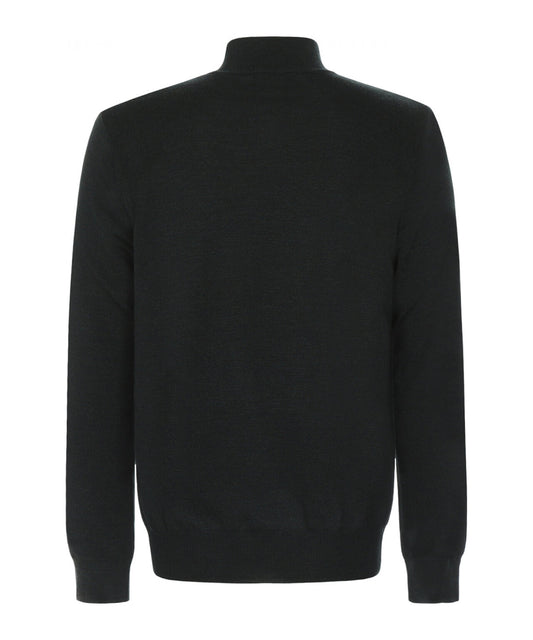 Schildkrötenpullover aus Merinowolle | Dunkelgrün