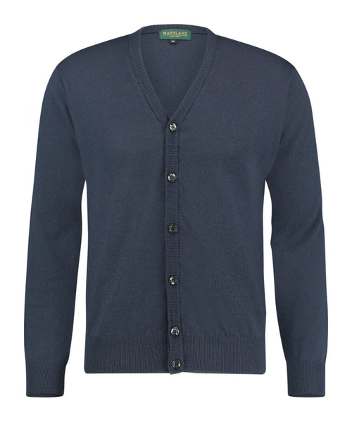 Knoop Vest fijn Merinowol | Blauwgrijs