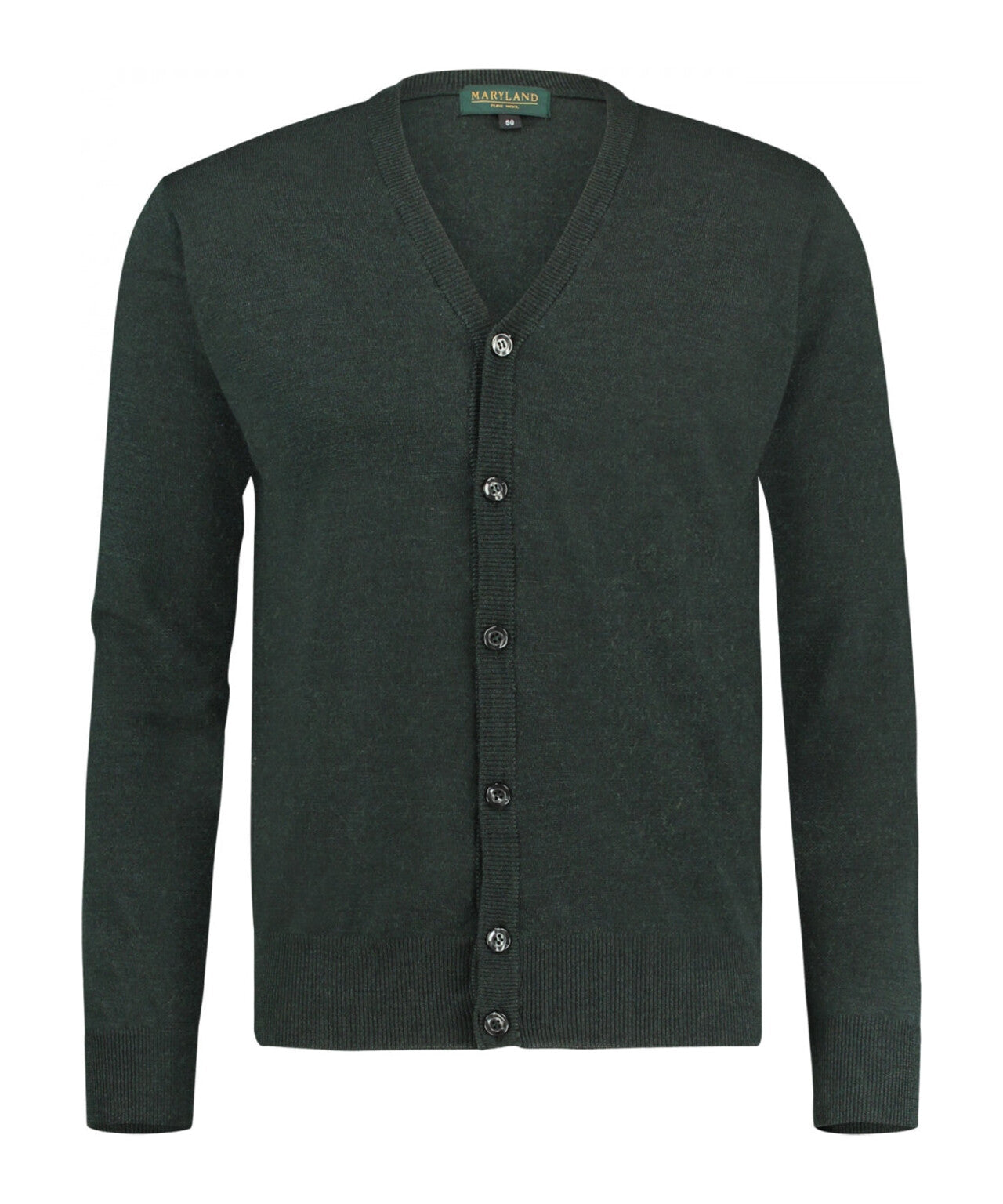 Merino Knoop Vest | Donker Groen