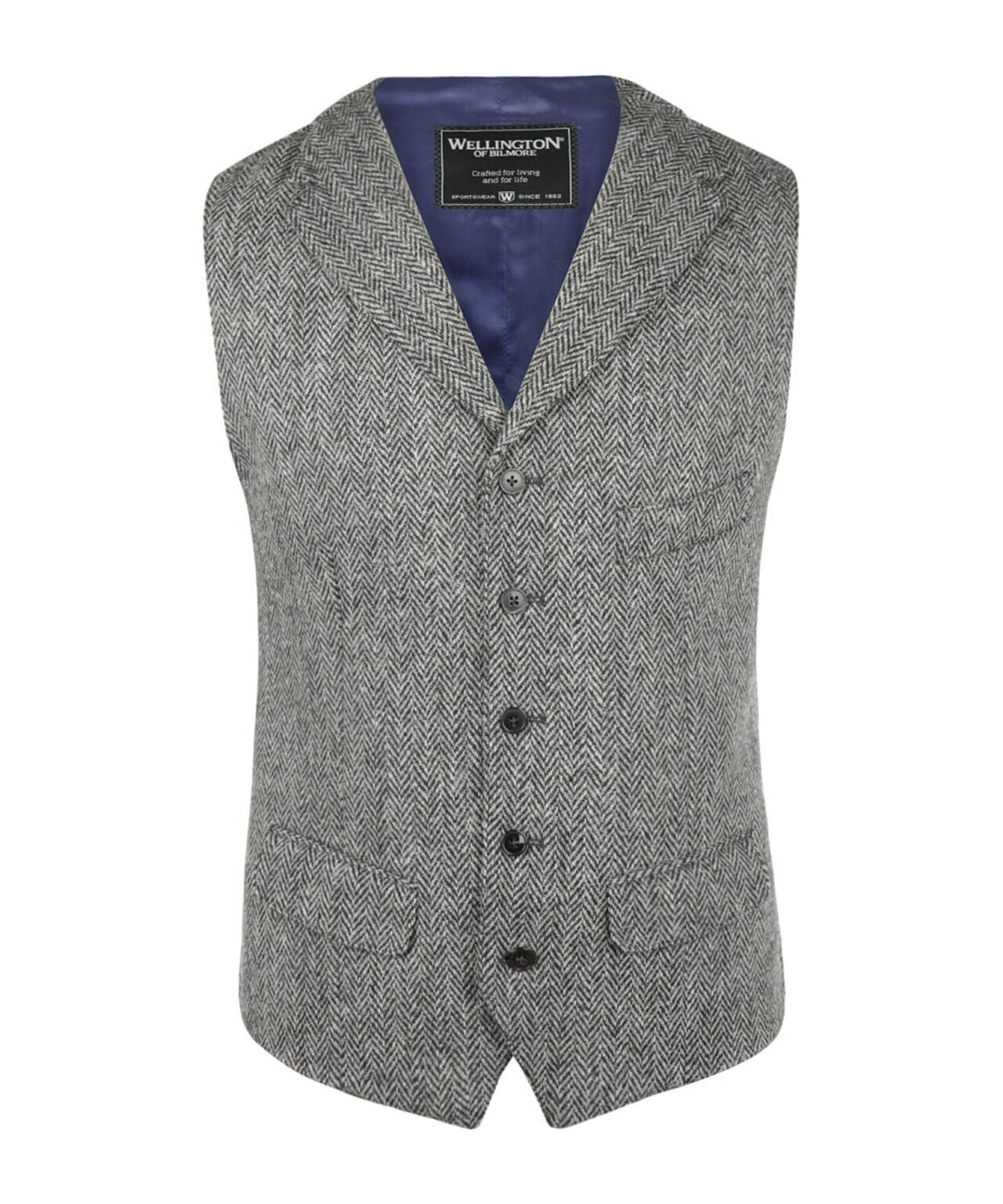 Harris Tweed Weste | Grau
