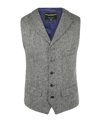 Harris Tweed Weste | Grau