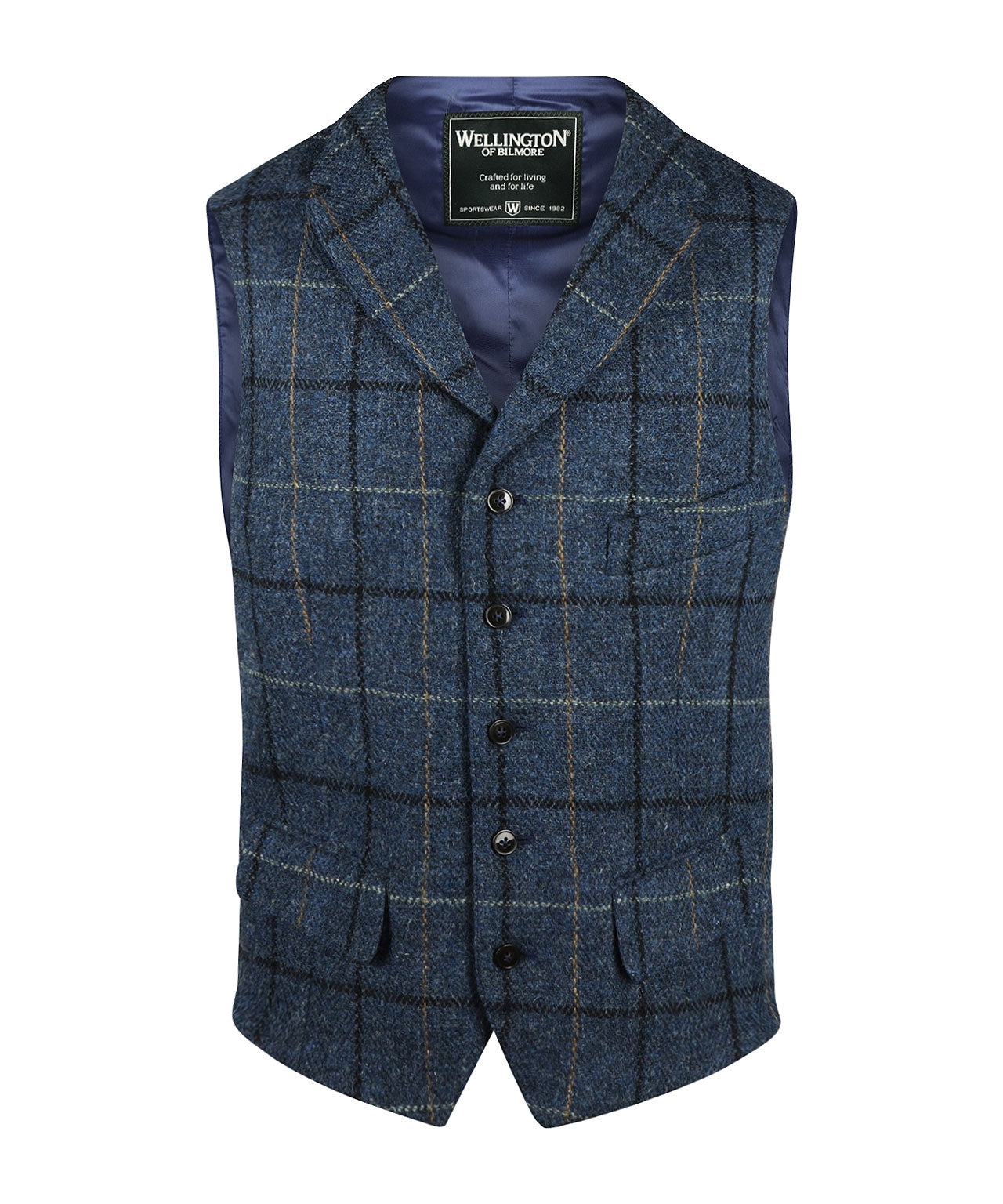 Harris Tweed Weste | Blau