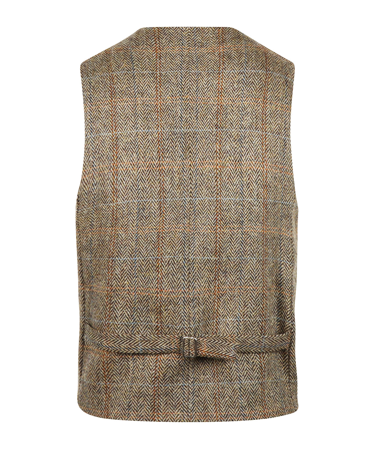 Gilet | Bruin melange herringbone