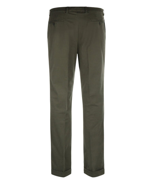 Pantalon Blackpool Bandplooi met Omslag | Groen