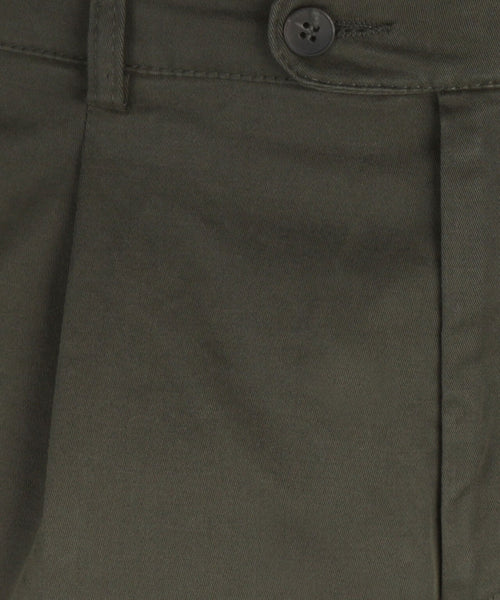 Pantalon Blackpool Bandplooi met Omslag | Groen