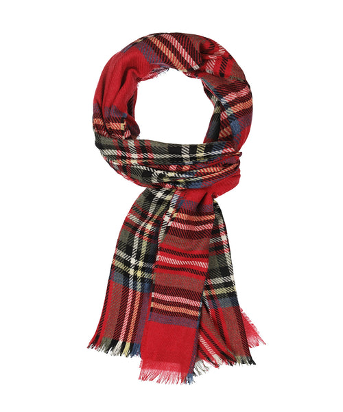Sjaal lamswol met cashmere | Rood