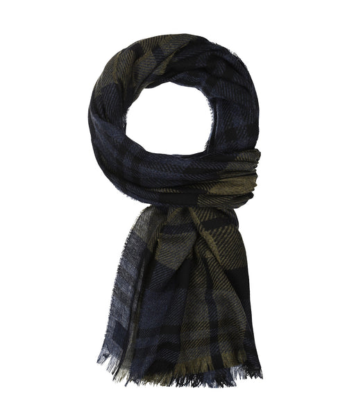Sjaal lamswol met cashmere | Groen