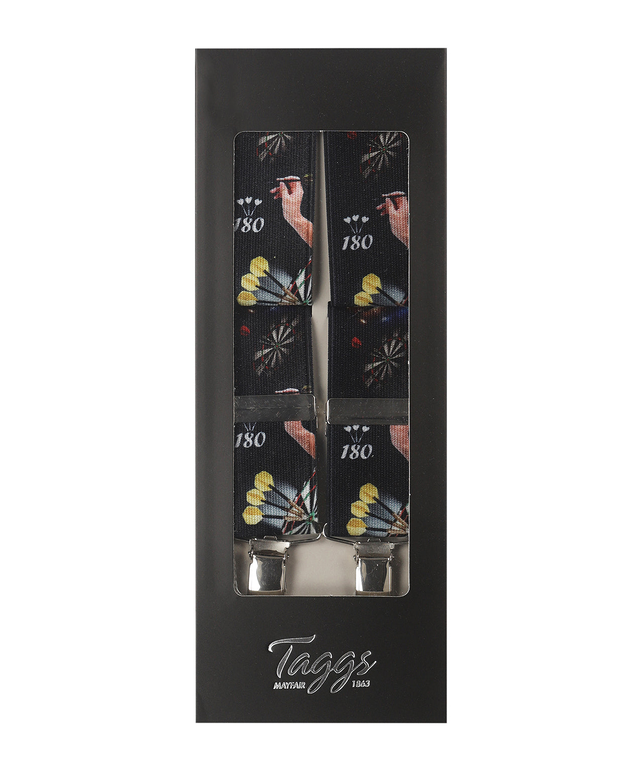 Elastic suspenders with clips | Black