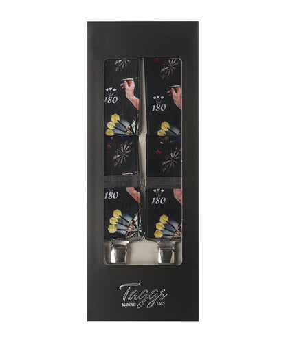 Elastic suspenders with clips | Black