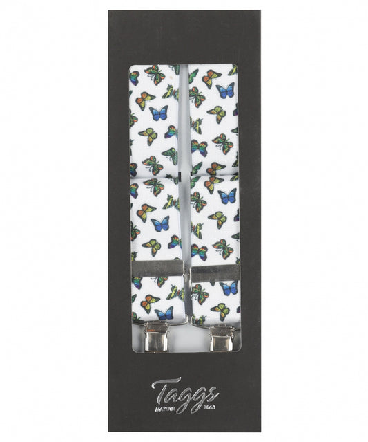 Bretels Elastiek | Vlinder Wit