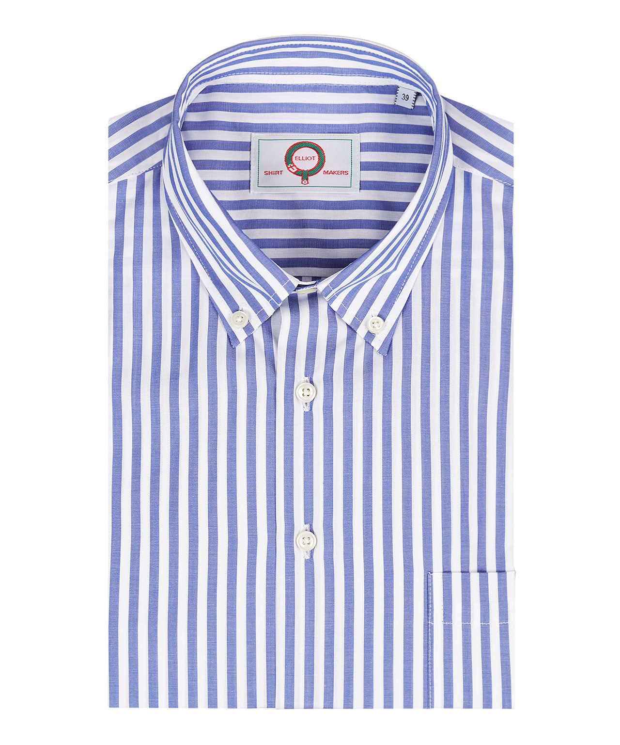 Shirt Button Down | Blauw Streep Breed