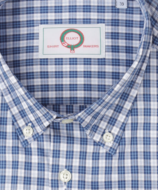 Shirt Button Down | Blauw Ruit