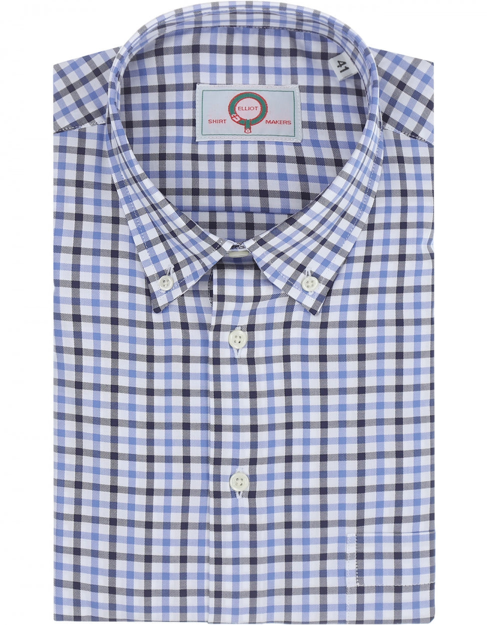 Shirt Button Down | Blauw Multi Ruit