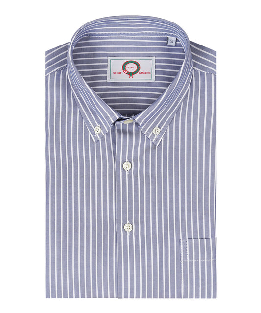 Shirt Button Down | Nacht Blauw Streep