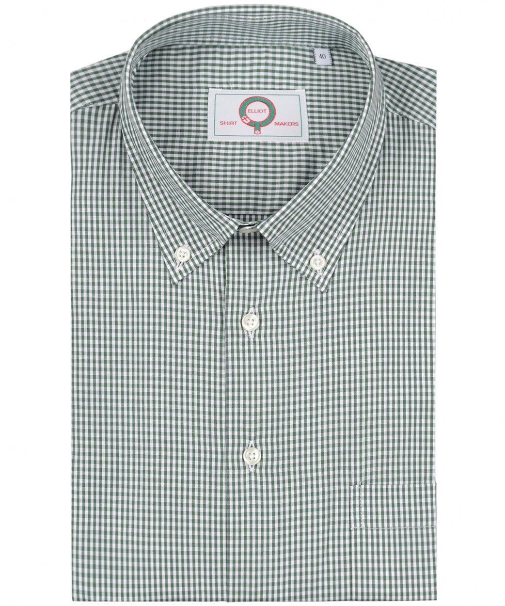 Shirt Button Down | Groen Ruit Fijn