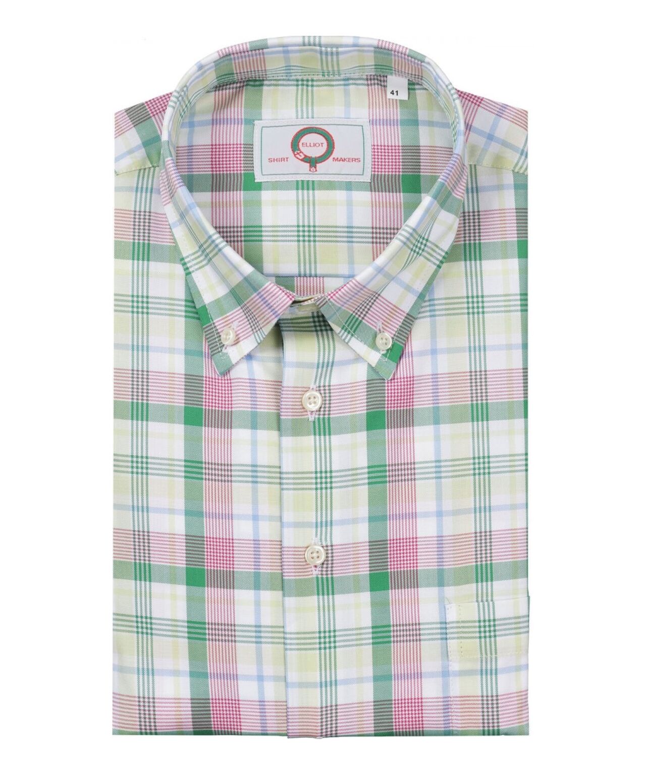 Shirt Button Down | Geel Groen Multi Ruit