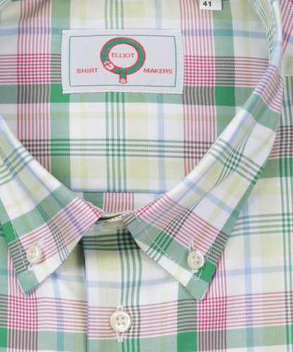 Shirt Button Down | Geel Groen Multi Ruit