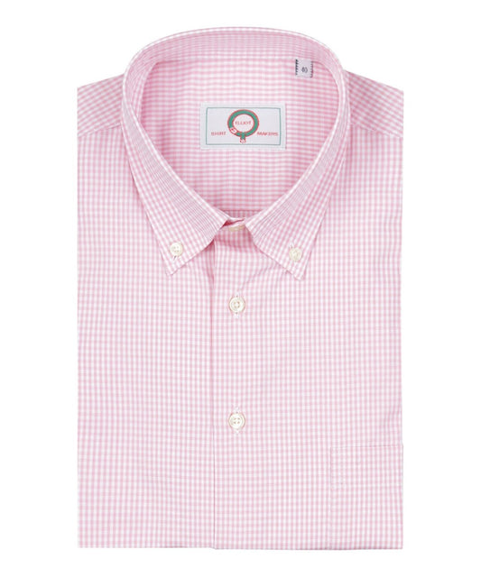 Shirt Button Down | Roze Ruit Fijn