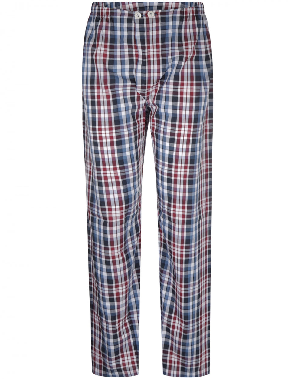 Pyjama Katoen | Blue Navy Red check