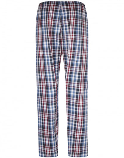 Pyjama Katoen | Blue Navy Red check