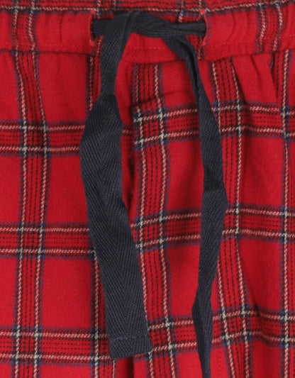 Pyjama-Flanell-Loungewear | Rot