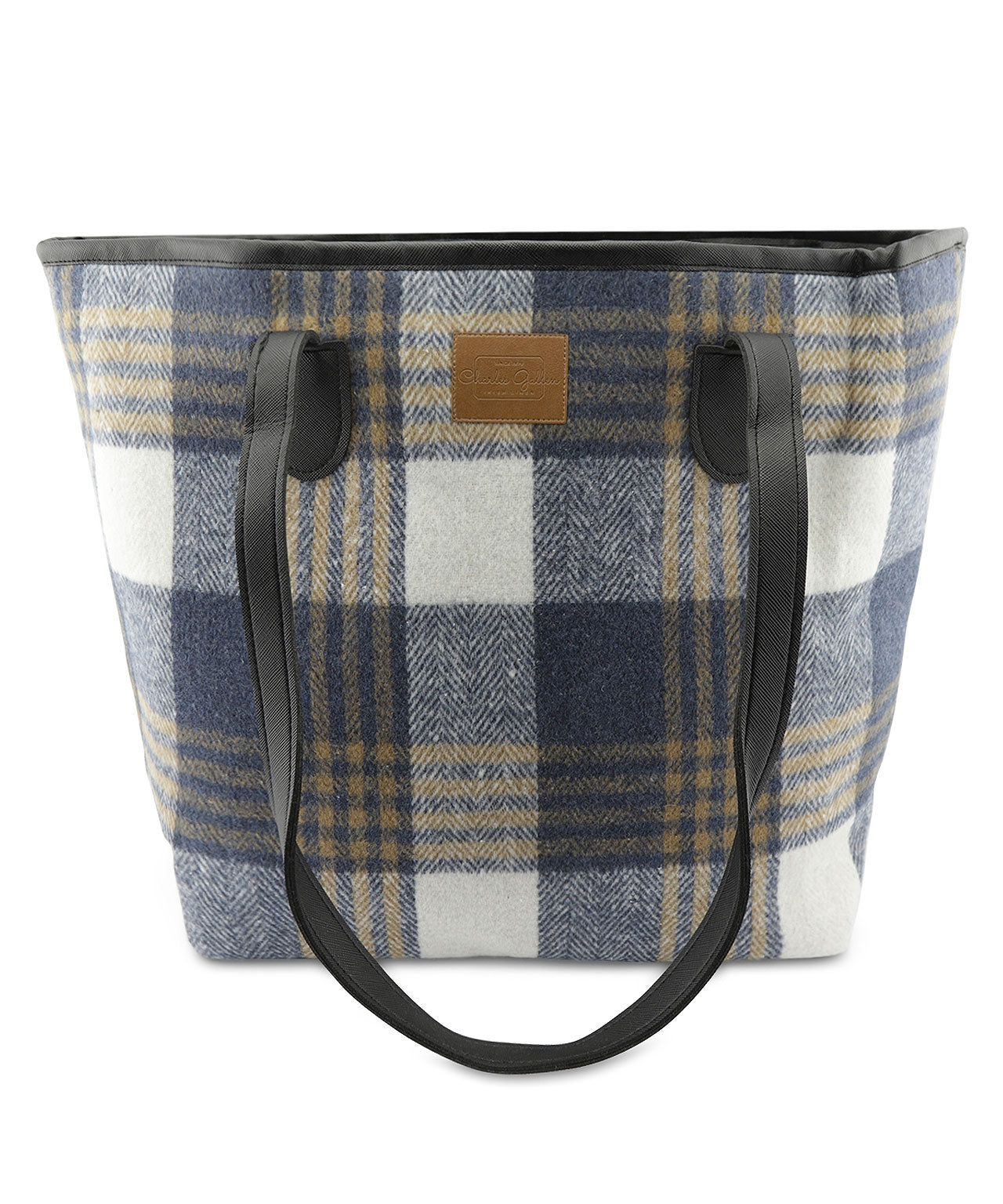 Stilvolle Tasche in Tweed-Optik | Blau