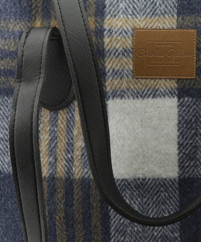 Stilvolle Tasche in Tweed-Optik | Blau