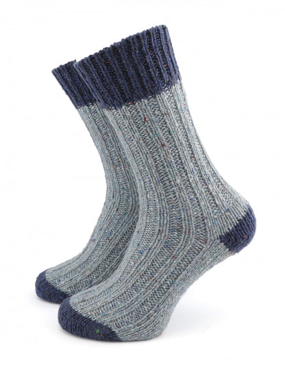 Herrensocken mit Fleckenmuster | Blau