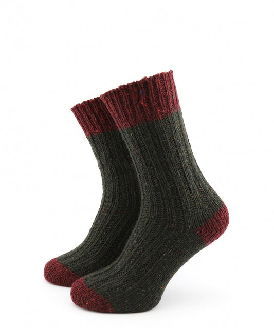 Flecks Sock | Donker Groen Rood