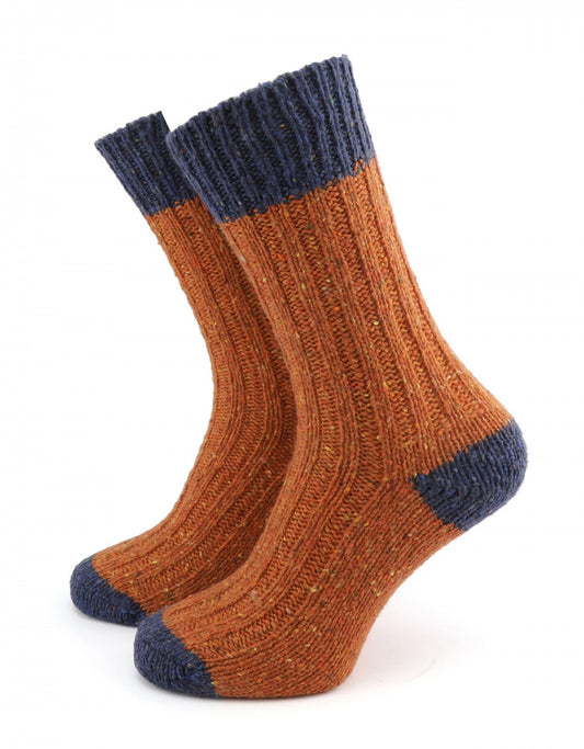 Flecks Sock | Oranje Blauw