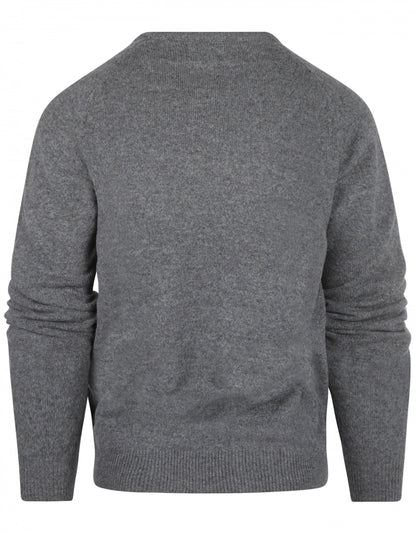 Lamswol V-Hals Pullover | Grijs
