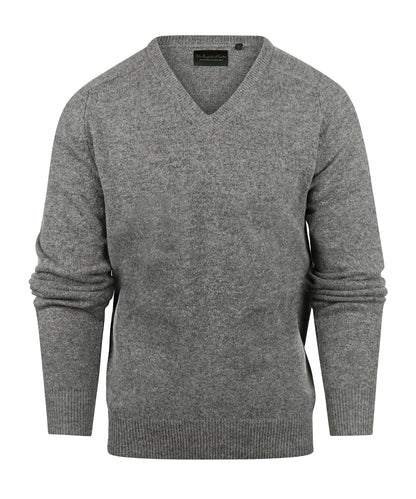 Classic Lambswool v-neck sweater | Grey