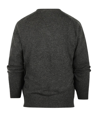 Lamswol V-Hals Pullover | Charcoal