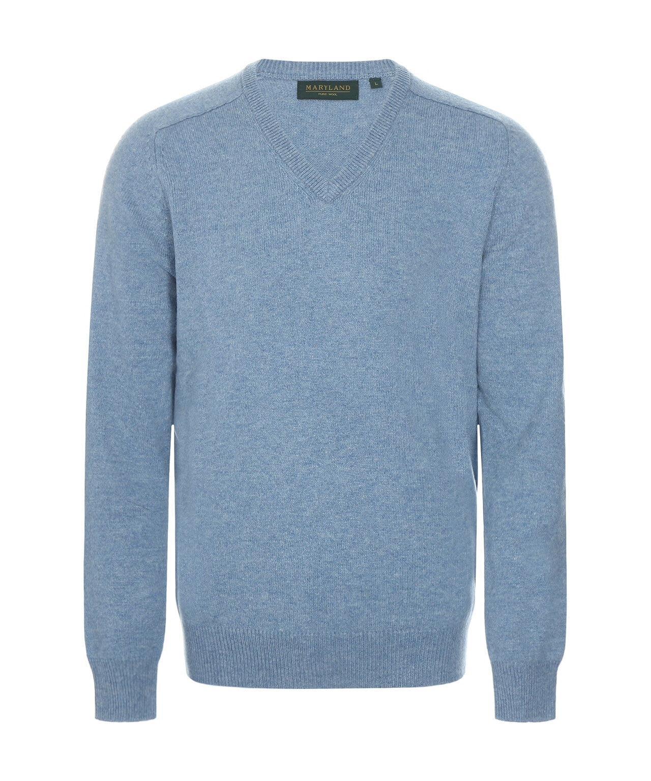 Lamswol V-Hals Pullover | Licht Blauw