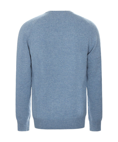 Lamswol V-Hals Pullover | Licht Blauw