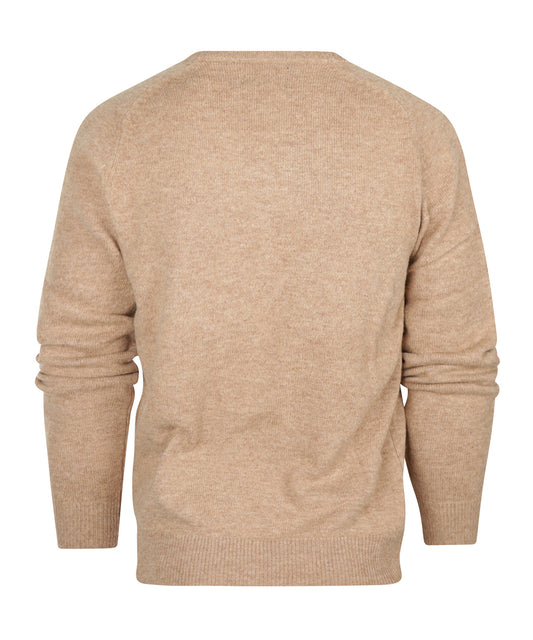 Lamswol V-Hals Pullover | Pecan Bruin