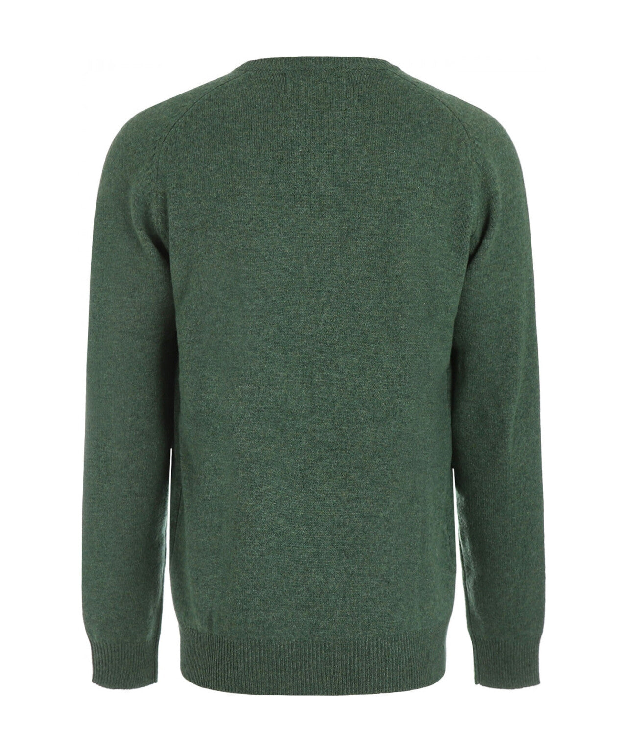 Klassischer Lammwollpullover mit V-Ausschnitt | Grün