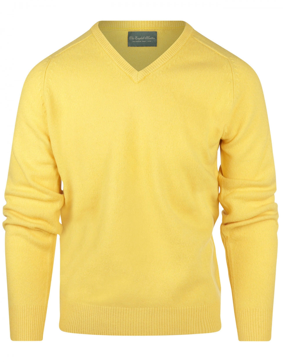 Lamswol V-Hals Pullover | Geel