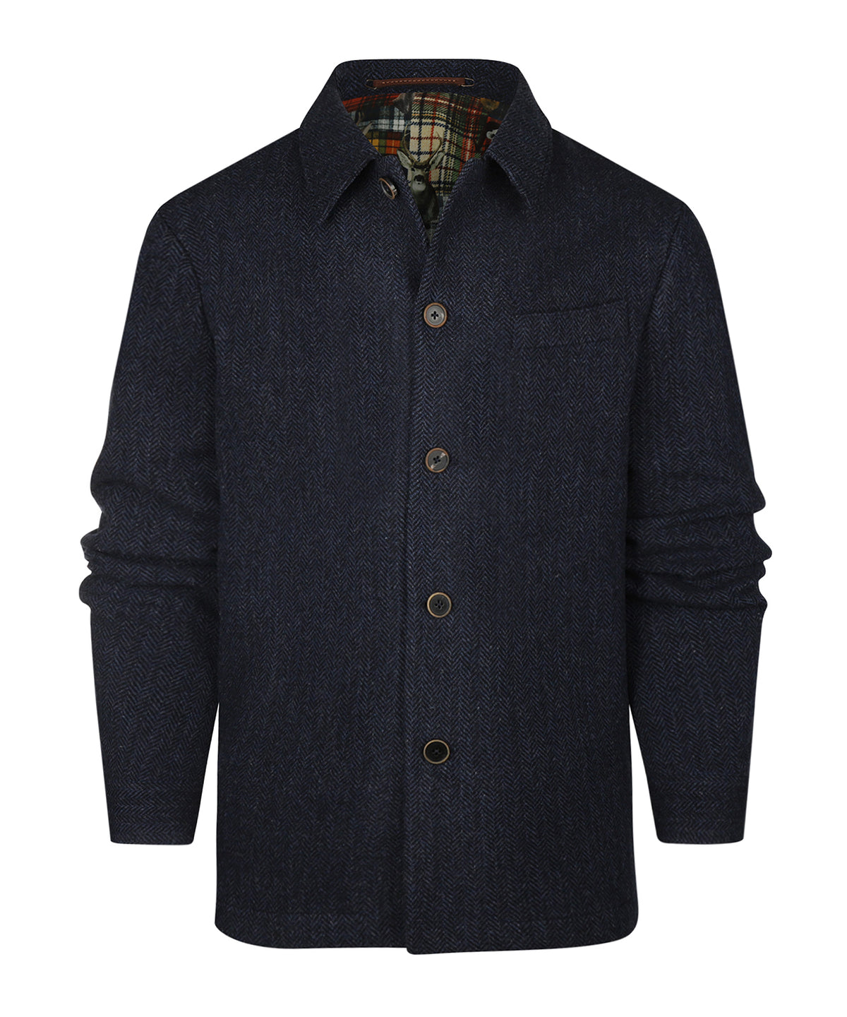 Tweed Jacket | Blauw Visgraat