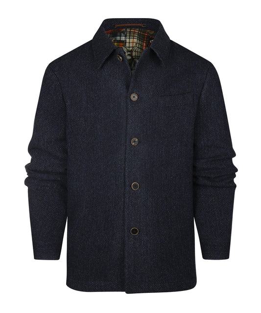 Tweed Jacket | Blue Herringbone
