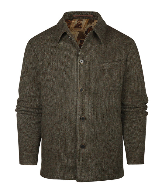 Tweed Jacket | Brown Herringbone