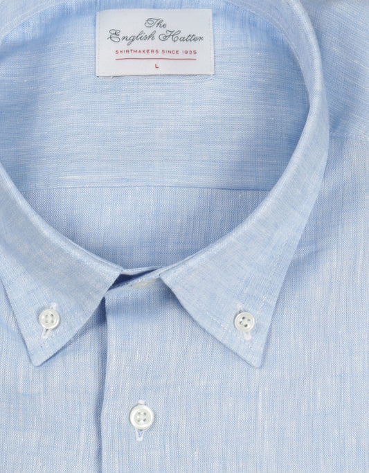 Shirt Linnen LM | Mid Blauw