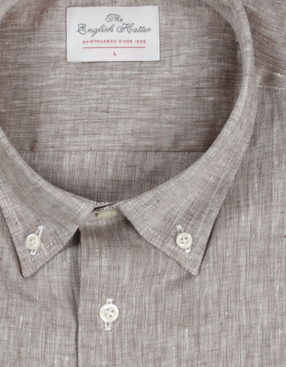 Shirt Linnen LM | Bruin