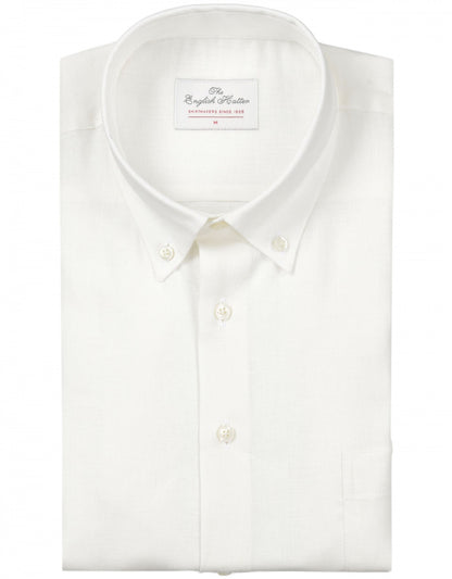 Shirt linen long sleeves | White
