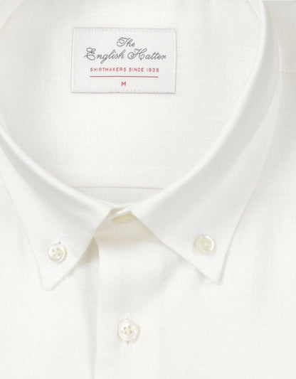 Shirt linen long sleeves | White