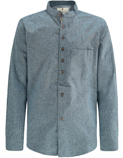 Grandfather Shirt | Denim Blue