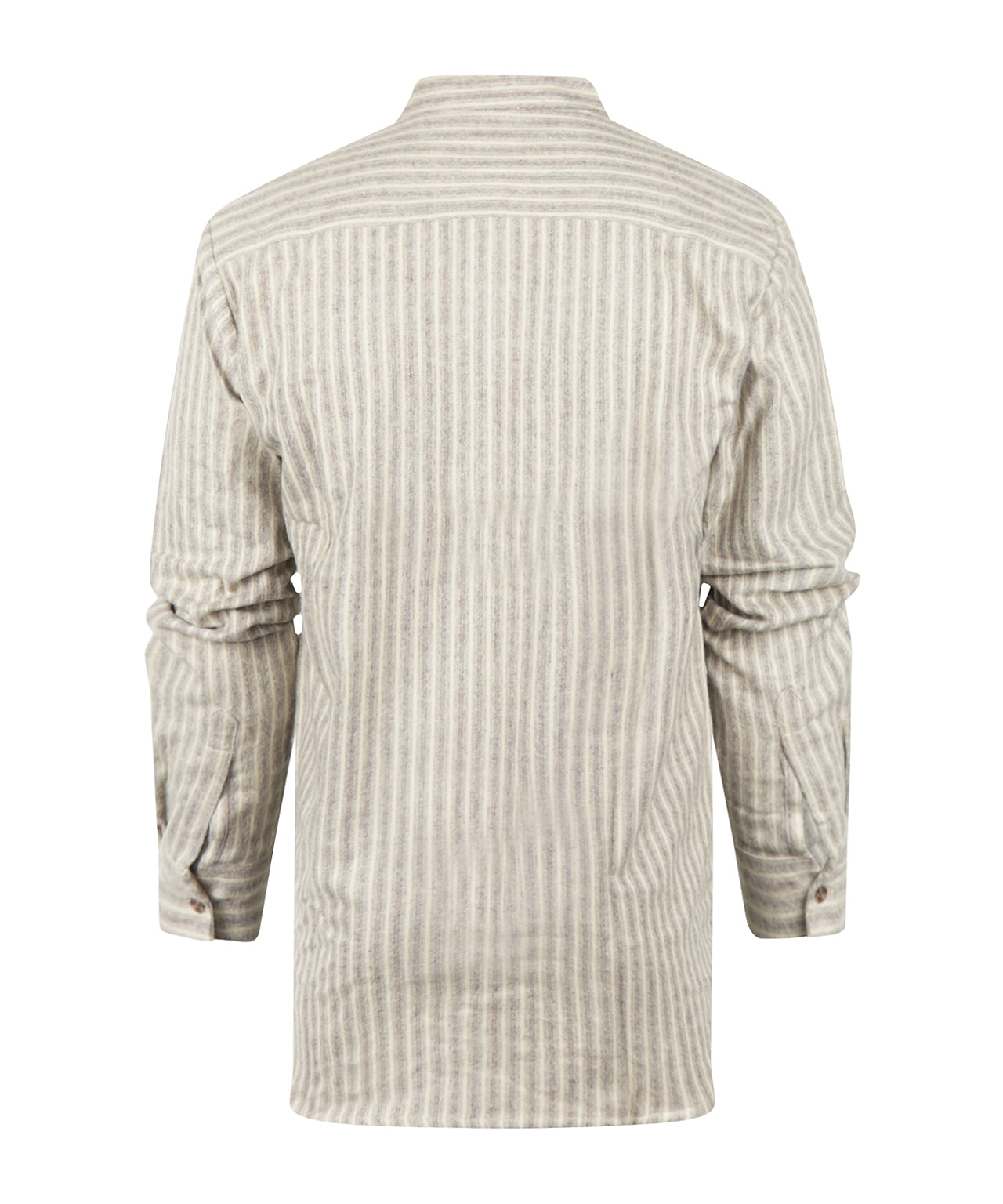 Grandfather Shirt | Bruin/Beige streep