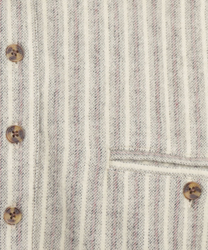 Grandfather Shirt | Bruin/Beige streep