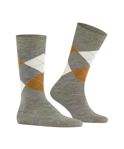 Edinburgh Mel Heren Sokken | Seaweed diamond check
