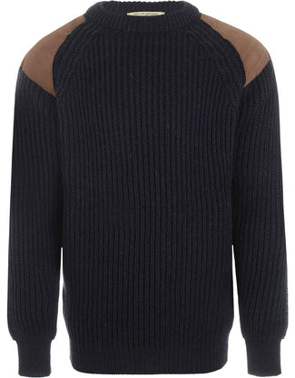 Pullover Swaledale Wol ronde hals | Navy Blauw